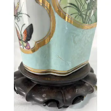 Pair of Vintage Chinese Porcelain Chinoiserie Lamps
