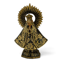 Signed M. Cortez – Mid‑Century Oaxacan Wood Carving of Nuestra Señora de la Soledad (Mexico, 1950–1970)