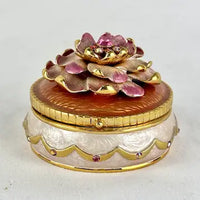 Retired Joan Rivers Floral Brooch and Trinket Box