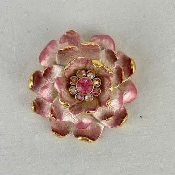 Retired Joan Rivers Floral Brooch and Trinket Box