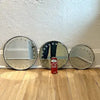Set of 3 Etched Starburst Mirrors 14”, 12” & 10”