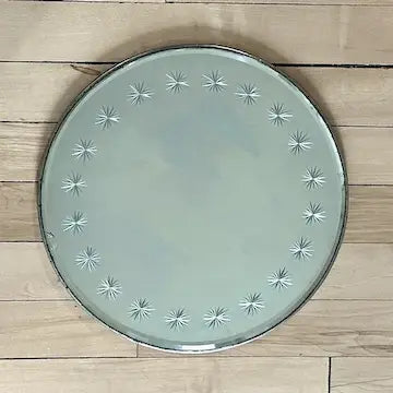 Set of 3 Etched Starburst Mirrors 14”, 12” & 10”