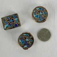 Set of Three Chinese Miniature Enameled Pill Boxes