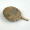 Silver and Gold Filled Engraved Swan Mourning Brooch