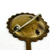 Silver and Gold Filled Engraved Swan Mourning Brooch