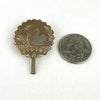 Silver and Gold Filled Engraved Swan Mourning Brooch