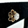 Single Vintage 10k Gold Diamond Buttercup Earring