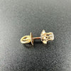Single Vintage 10k Gold Diamond Buttercup Earring