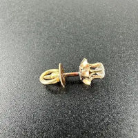 Single Vintage 10k Gold Diamond Buttercup Earring