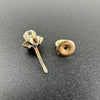 Single Vintage 10k Gold Diamond Buttercup Earring