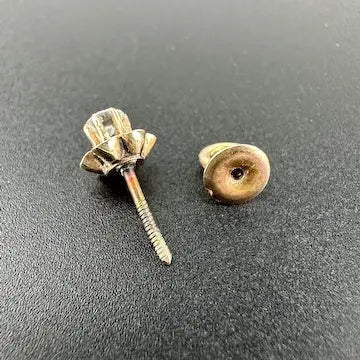 Single Vintage 10k Gold Diamond Buttercup Earring