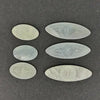 Six Oval Antique Chinese Mother of Pearl Gaming Tokens