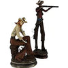 Unique Pair of Vintage Cowboy Sculptures