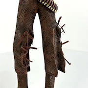 Unique Pair of Vintage Cowboy Sculptures