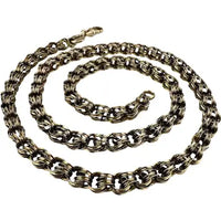Victorian 10k Rose Gold Chunky Link Chain Necklace 20”