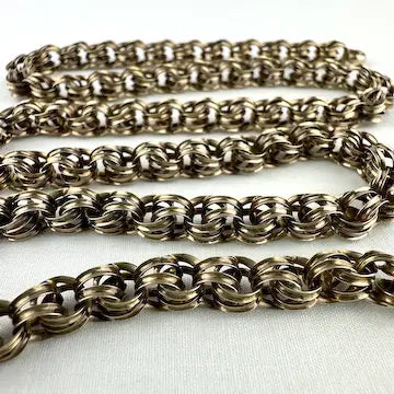 Victorian 10k Rose Gold Chunky Link Chain Necklace 20”