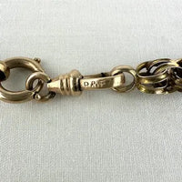 Victorian 10k Rose Gold Chunky Link Chain Necklace 20”