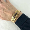 Victorian 14k Gold & Diamond Hinged Bracelet