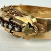 Victorian 14k Gold & Diamond Hinged Bracelet