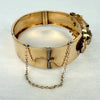 Victorian 14k Gold & Diamond Hinged Bracelet