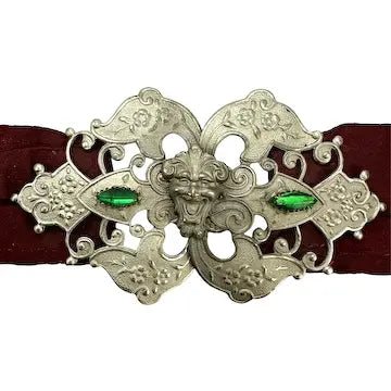 Victorian Belt with Devil & Vauxhall Glass Buckle