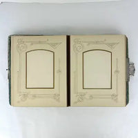 Victorian Blue Velvet Photo Album - Empty