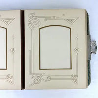Victorian Blue Velvet Photo Album - Empty