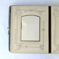 Victorian Blue Velvet Photo Album - Empty