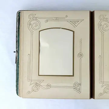 Victorian Blue Velvet Photo Album - Empty