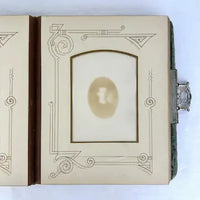 Victorian Blue Velvet Photo Album - Empty