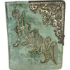 Victorian Blue Velvet Photo Album - Empty