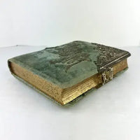Victorian Blue Velvet Photo Album - Empty