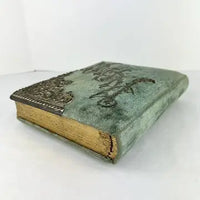 Victorian Blue Velvet Photo Album - Empty