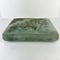Victorian Blue Velvet Photo Album - Empty