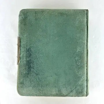 Victorian Blue Velvet Photo Album - Empty