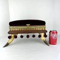 Victorian Bovine Horn Sewing Box Foot Stool