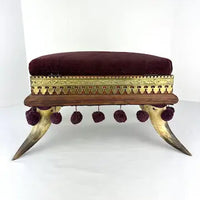 Victorian Bovine Horn Sewing Box Foot Stool