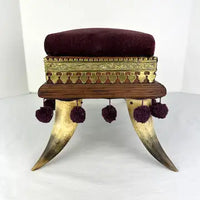 Victorian Bovine Horn Sewing Box Foot Stool
