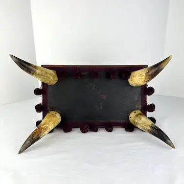 Victorian Bovine Horn Sewing Box Foot Stool