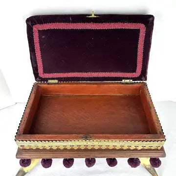 Victorian Bovine Horn Sewing Box Foot Stool