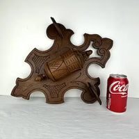 Victorian Carved Oak Wall Mount Humidor
