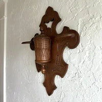 Victorian Carved Oak Wall Mount Humidor