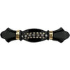 Victorian French Jet Mourning Bar Brooch with Seed Pearls