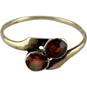 Victorian Modified 10k Gold Garnet Ring