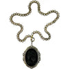 Victorian Revival Cameo Locket Necklace on a Book Chain