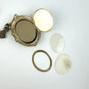 Victorian Revival Cameo Locket Necklace on a Book Chain