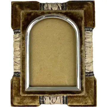 Victorian Velvet and Silk Picture Frame