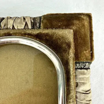 Victorian Velvet and Silk Picture Frame