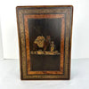 Victorian Wood Marquetry Sewing Vanity Box with 2 Fragrance Bottles