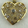 Vintage 10k Gold Diamond Heart Pendant